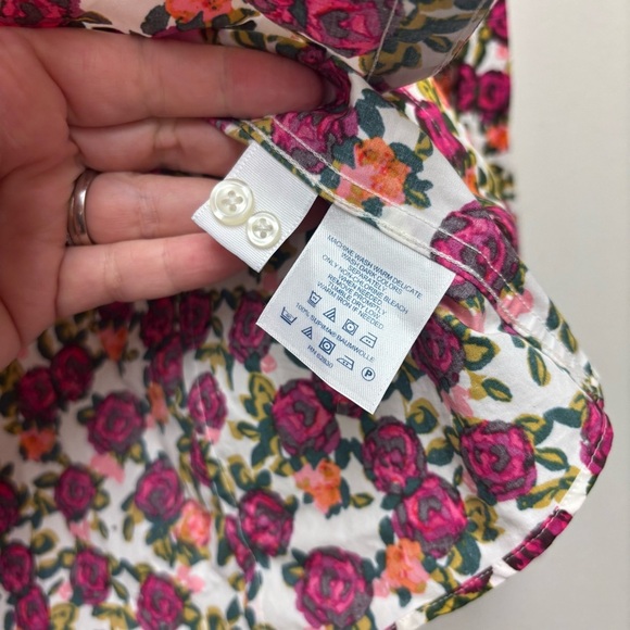Land’s End Floral No Iron Button Down Shirt - Picture 8 of 11